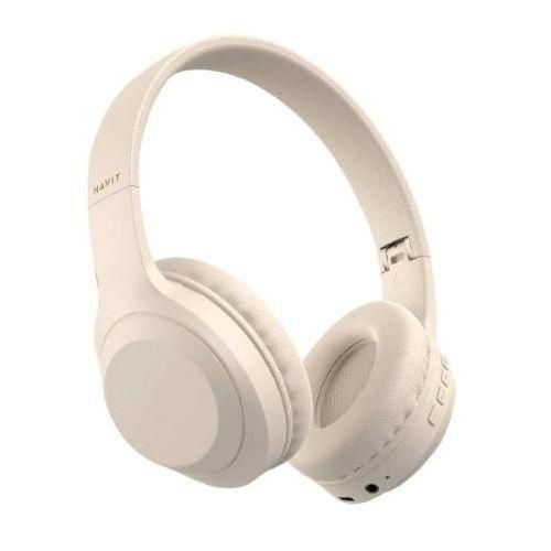 Havit H633BT Wireless Foldable Deep Bass Headphones - Beige