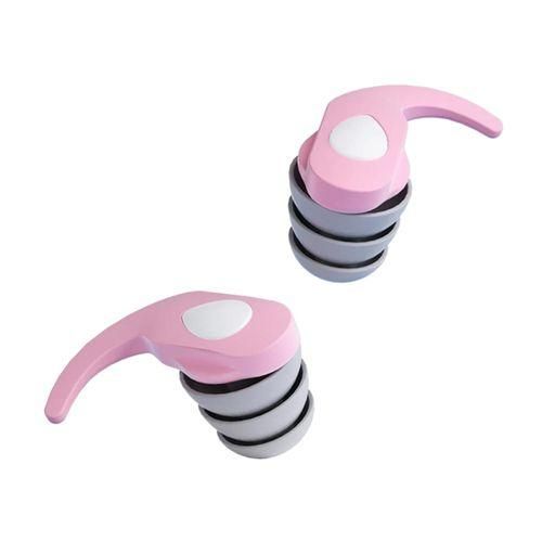 Concert Earplugs Soft Silicone Reusable Ear Plugs Noise for Sleeping Pink