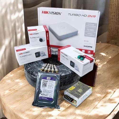 Full HD Security Camera Package with Continuous Recording and Easy Installation 3 1080P Full HD 2MP CCTV Cameras Complete System Kit With 4 Channel DVR Machine+50M Coaxial Cable