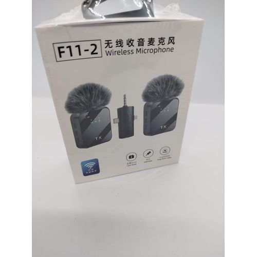 F11-2 Wireless Lavalier Mic – 2 Transmitters, 1 Receiver for Clear Audio