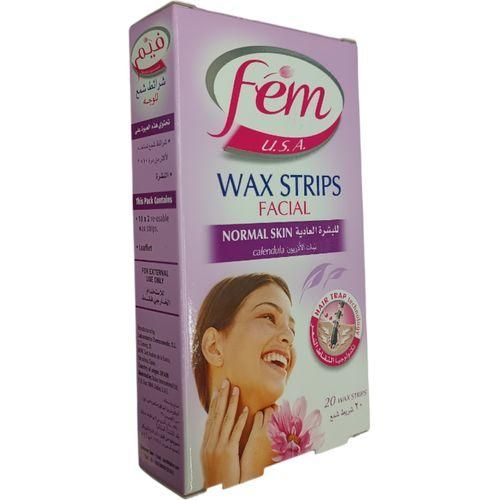 Women Facial Wax Strips Normal Skin Calendula Hair Removal
