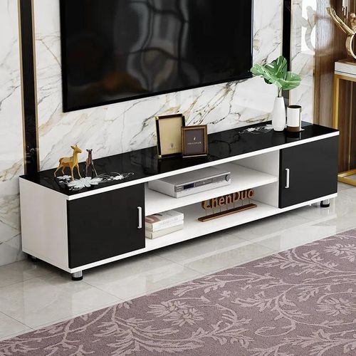 5FT BLACKWHITE MODERN STYLISH WOODEN TV STAND FOR TVs OF UPTO 75