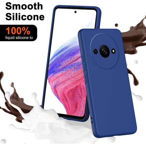 Soft Silicone Slim Fit Cover Anti-Scratch Shockproof Case for Xiaomi Redmi A3 - Blue