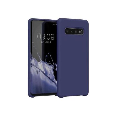 Soft Silicone Back Cover for Samsung Galaxy S10+ - Blue, anti-fingerprint, anti-scratch, durable silicone case