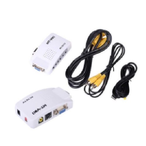 Vga To Av Converter Plastic Enclosure, Pc To Tv