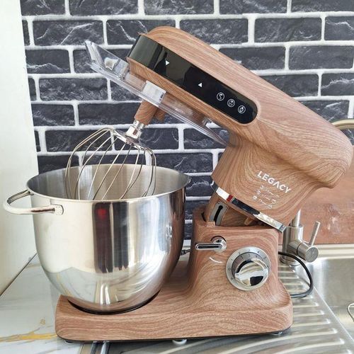 Stand Mixer With 10Ltr Stainless Bowl 1500W Digital & Manual Control Panel 6 Speed 3 Different Whisk Wood Finish1yr Warranty