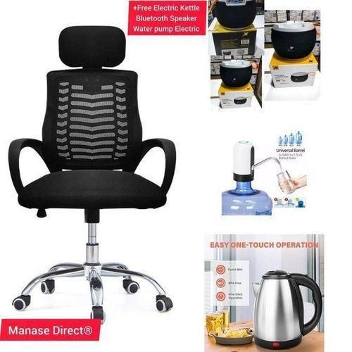 Ergonomic Office Chair High Back Home Office Desk Chairs with WheelsMesh Office ChairComputer ChairSwivel ChairMesh Gaming Chair for Adults BLUETOOTH SPEAKER ELECTRIC WATER PUMP 2 LITRES ELECTRIC KETTLE