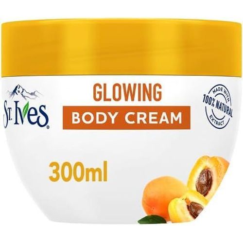 Glowing Body Cream with Apricot Extract Made from 100 Natural Ingredients Fast-Absorbing Moisturizers for Radiant Hydrated Skin - Paraben-Free Cruelty-Free Body Butter for dry skin