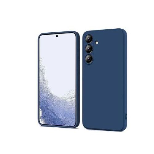 Soft Flexible Silicone Case for Samsung Galaxy A55 5G Shockproof Anti-Scratch Slim TPU Protective Back Cover Blue