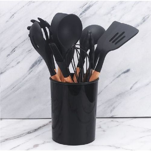 12pcs Silicone Non StickQuality Heat Resistant Cooking Spoon Set