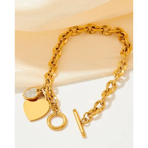 Charm bracelets for women Heart Bracelet Zircon Heart