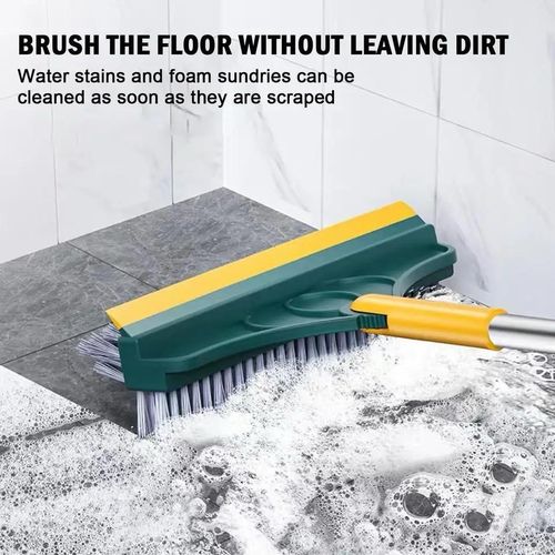 3-in-1 Floor Scrubbing V-Shaped Brush, Broom & Squeegee