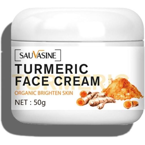 Turmeric Face Cream 50G- Face Body - All Natural Turmeric Skin Brightening Lotion - Turmeric Cleanses Skin Fights Acne Evens Tone Fades Scars Sun Damage Age Spots - Pure Turmeric Cream Healing