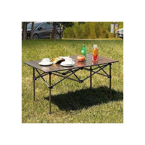 High Quality Portable Foldable Camping Table – Aluminium Outdoor Picnic Table (95 × 57 × 57 cm)