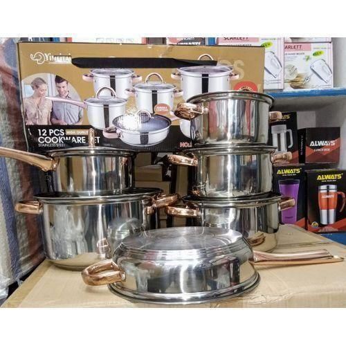 Yimeitai 12pcs Stainless Steel Heavy Nonstick Cookware Set