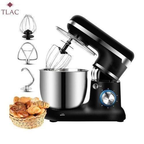 5L Stand Mixer Dough Mixer Machine Stainless Steel Bowl Low Noise Detachable 1200W 1Yr Warranty Black