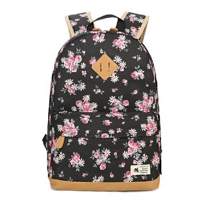 Generic Women Black small daisy Backpack/School Bag @ Best Price Online ...