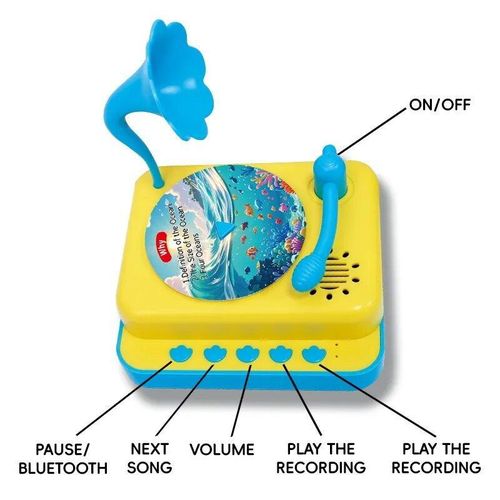 Kids Gramophone Toy - Yellow