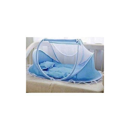 Portable Foldable Sleeping Nest Cot Mosquito Net - Blue Dotteed
