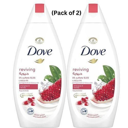 Dove Reviving Pomegranate & Hibiscus Tea Shower Gel / Body Wash 2 x 500ml