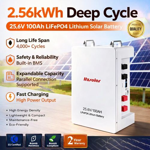 256kWh Deep Cycle 256V 100Ah LiFePO4 Lithium Solar Battery