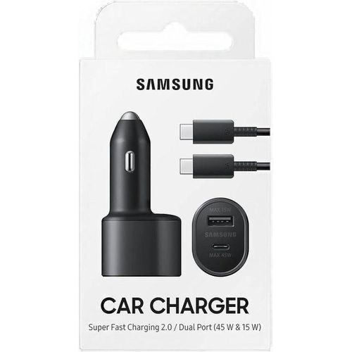 Super Fast Dual Car Charger Adapter45W15W Two Port Pd With USB Type C-C Charging Data Cableh