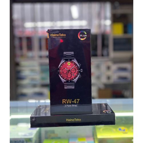 HainoTeko RW-47 AMOLED Smartwatch – Sleek Fitness Watch with Strap Set, Health Monitor, German Design