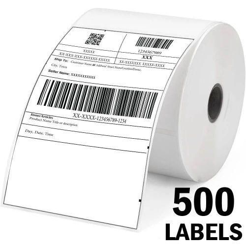 500 Stickers Per Roll 4X6" Shipping Address Label Paper 100x150mm 4-inch Thermal Printer for Jumia Labels Printing etc. - Self-Adhesive