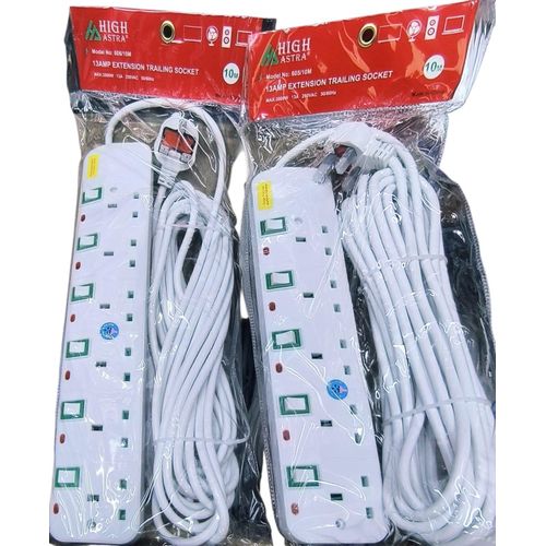 Modern Heavy Duty Durable Multi Switch Socket Multi Plug 6 Way Extension Cord with 10M Long Cable