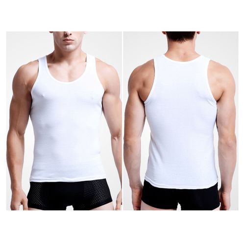 3Pcs Mens Fitted Vest100 Cotton