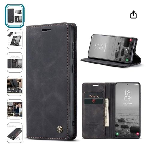CaseMe for Samsung Galaxy S24 Ultra Wallet Case,Soft PU Leather Flip Case Magnetic Stand Flip Protective Cover Leather Case with ID & Credit Card Slots Holder