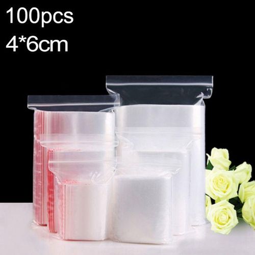 Zip Lock Bags 100pcspack PE Self Sealing Clear Zip Lock Packaging Bag
