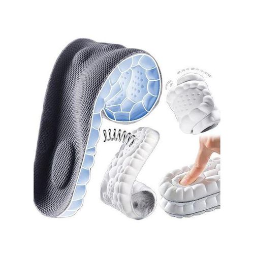 4D Shock Absorption Orthopedic Sports Insoles Soft Breathable High-Elastic Running Shoe Pad Latex Shoes Inner Soles