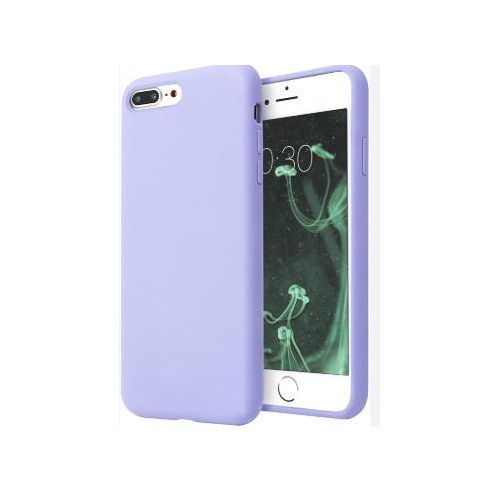 Soft Silicone Back Cover for iPhone 8 Plus Protective Shockproof Ultra-Thin Anti-Scratch Anti-Fingerprint Purple
