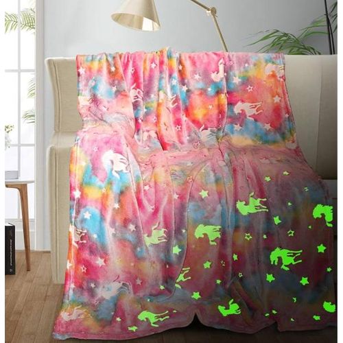 Magic glow in the dark fleece blanket