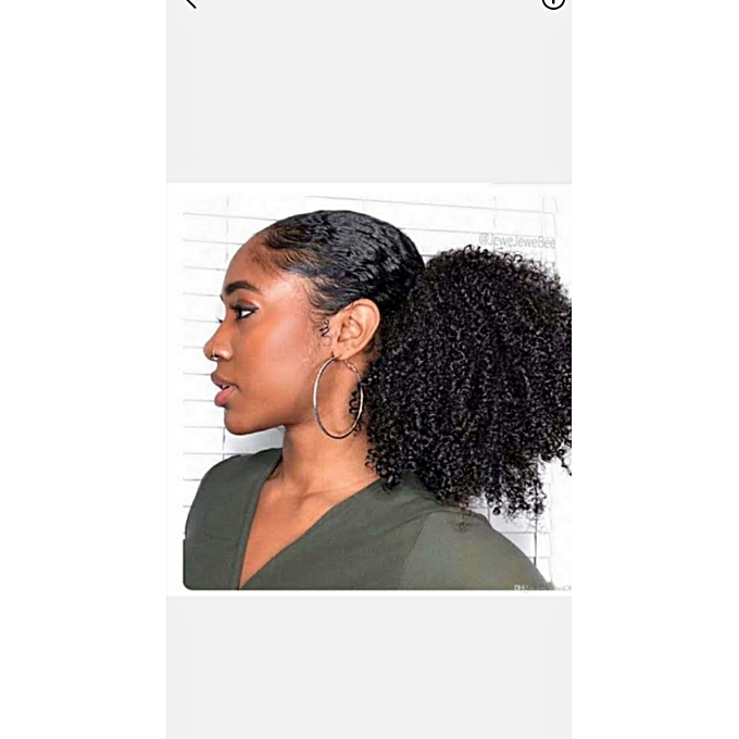 Large Fashion Spring Curl Hair Ponytail Extension Bun Black Free Gift Inside