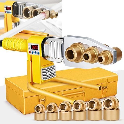 Digital Display Plastic Welder Machine Adjustable Temperature PVC Pipe Heater Pipe Welding Equipment Pipe Welding Tool for PP/PPR/PE/PPC Pipe Fusion-1000W