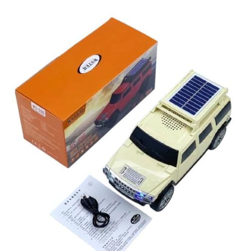Car shaped Bluetooth speaker with solar charging capabilities