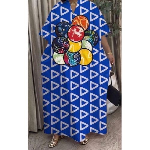 Ocean Pop Maxi Dress- Royal Blue