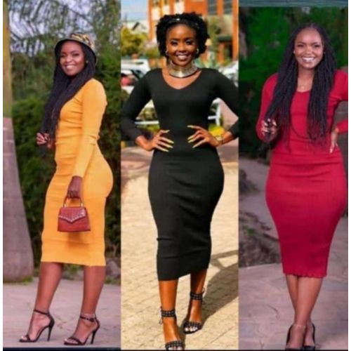 Women Knitted Longsleeved Dress