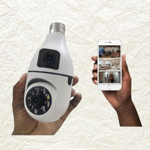 High Quality V380 Pro App 1080P Full HD PTZ Rotating Dual Lens Screens Wifi Bulb Camera