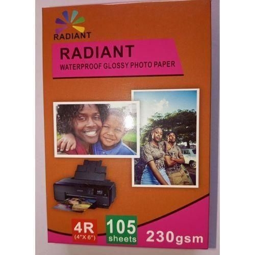Radiant Glossy Photo Paper - 4R (4 By 6 Inches , 105 Pcs Of 230Gsm)