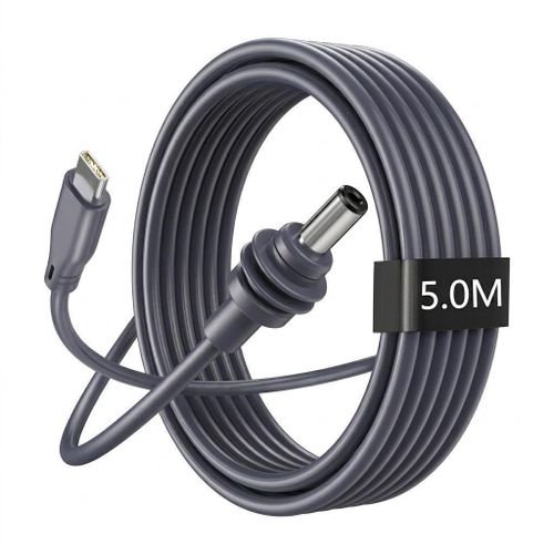 Satellite Mini Kit USB Type C Input to DC Power Cable DC + Type C to DC Compatible Star-link Mini Kit Dish Cable Connection Replacement Extension Network Cable Fiber Optic Cable Router ( 16.4FT / 5M ) Satellite Mini Kit Dish