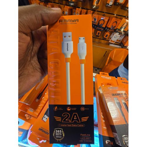 FastLine ACD-M82 Micro-USB USB Cable 2A Fast Charging Data Transfer Cord 1 Meter