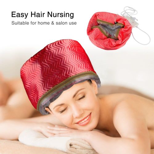 Electric Hair Steamer Cap (Thermal cap) Three levels of temperature controlling (low, medium and high heat). Waterproof inner embedded plastic film
