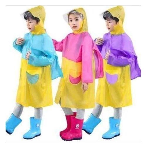 Kids Raincoat With Extendable Bag Space PVC Waterproof