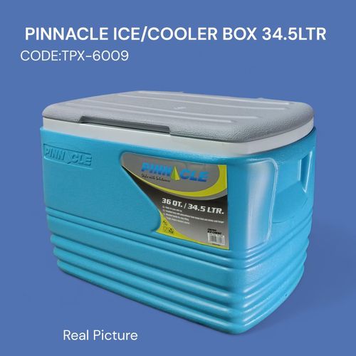 34.5-Litre Ice Cooler Box High Capacity Portable Outdoor Food and Drink Chiller for Camping Picnics Road Trips and Parties Durable Insulated Design