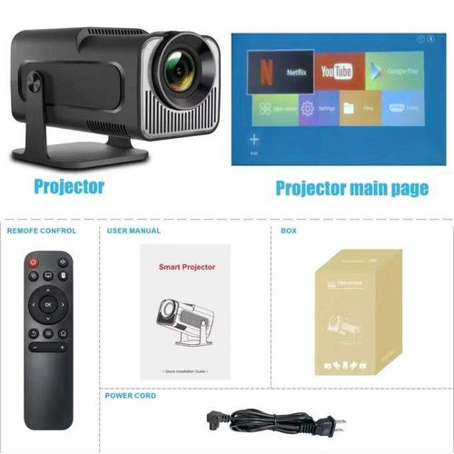 HY320 Mini 4K Projector Android 11 300ANSI WiFi6 BT5 1280*720P Home Cinema