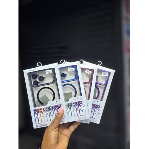 Premium Magnetic Case with Camera Lens Protection, Kickstand, and MagSafe Compatibility – Clear Acrylic & TPU Hybrid Cover for iPhone 17 – Stylish Wine Maroon Edition