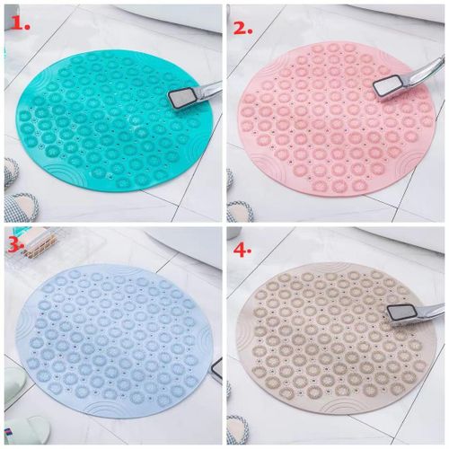Bathroom TPR Bathing Non Slip Mat Home Toilet Floor Mat Circular Non Slip Foot Mat Hotel Bathroom Massage Rubbing Foot Mat